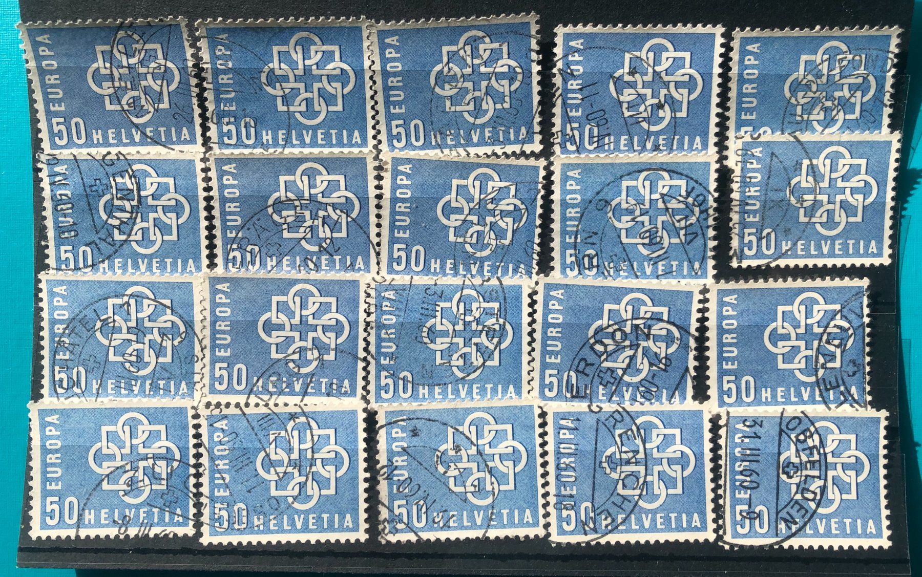 Tutti i francobolli: Nr.348 Steckkarte mit Stempel – Usato da Aarau venduto da Billa007