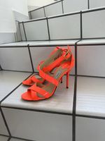 Jimmy Choo Sandalen, Neon Orange, Grösse 39, Sommer!