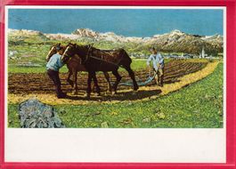 GIOVANNI SEGANTINI, AM PFLUG 1890, AKTION FÜR KRANKENPFLEGE