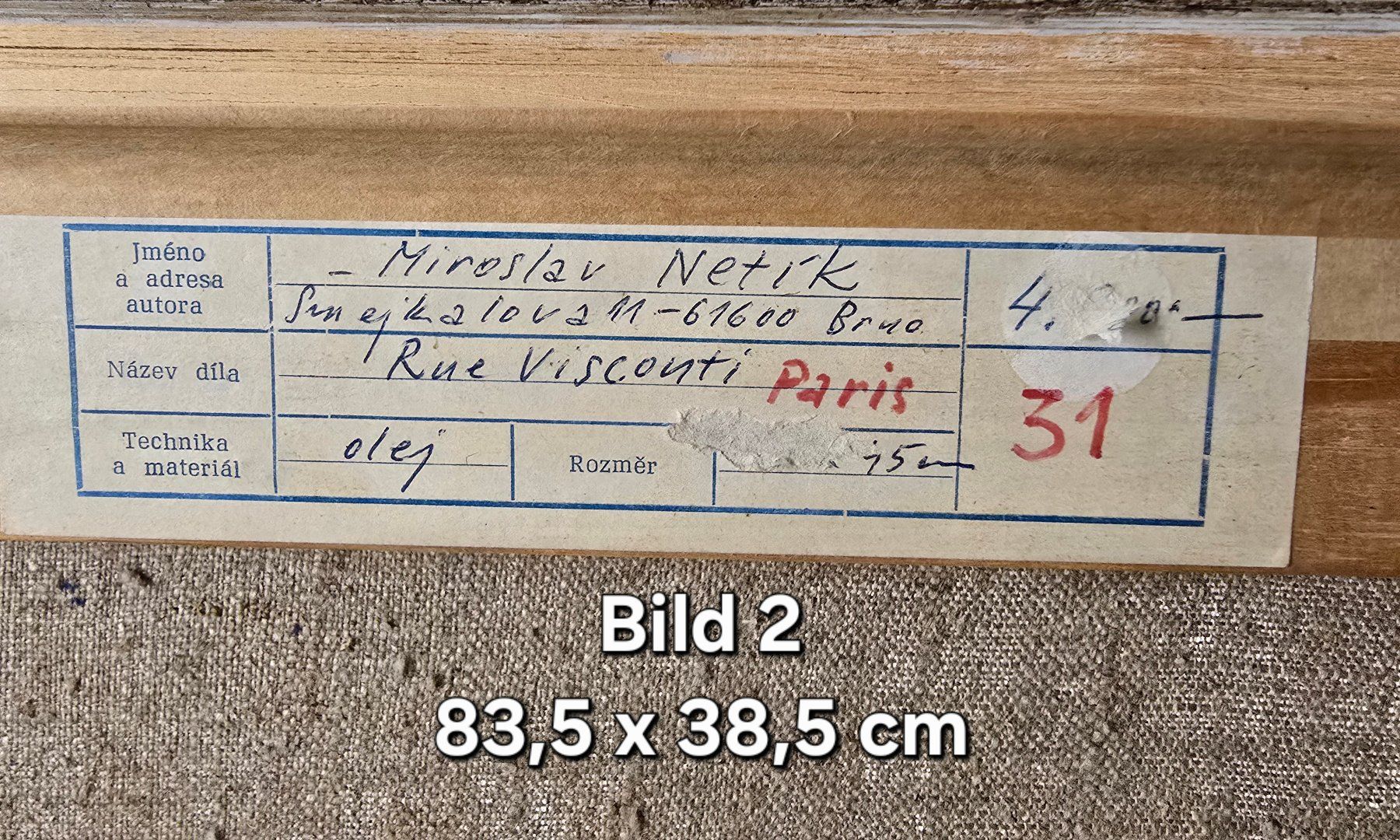 Netik Miroslav. Rue Visconti in Paris (Gebraucht) in Frauenfeld für CHF ...