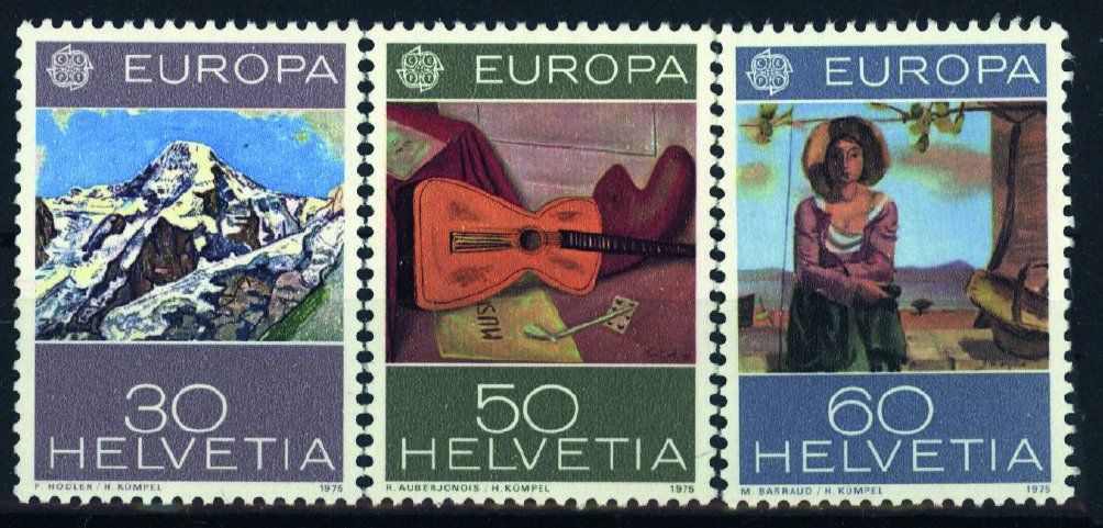 Alle Briefmarken: 1975, Nr.565–567, Europa ** – Gebraucht aus Willisau von Vollstempel