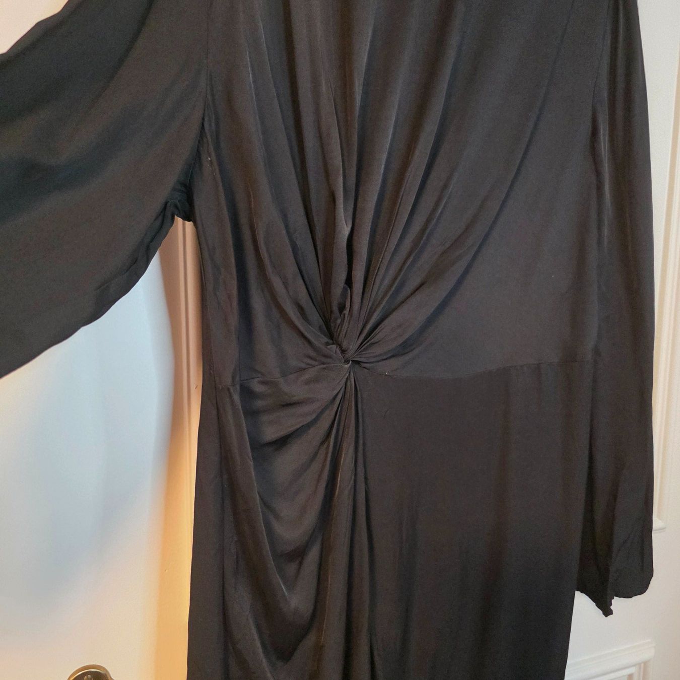 Vestiti: Elegantes schwarzes Kleid Drapierung Gr. L – Usato da Wald ZH venduto da CapLux 5