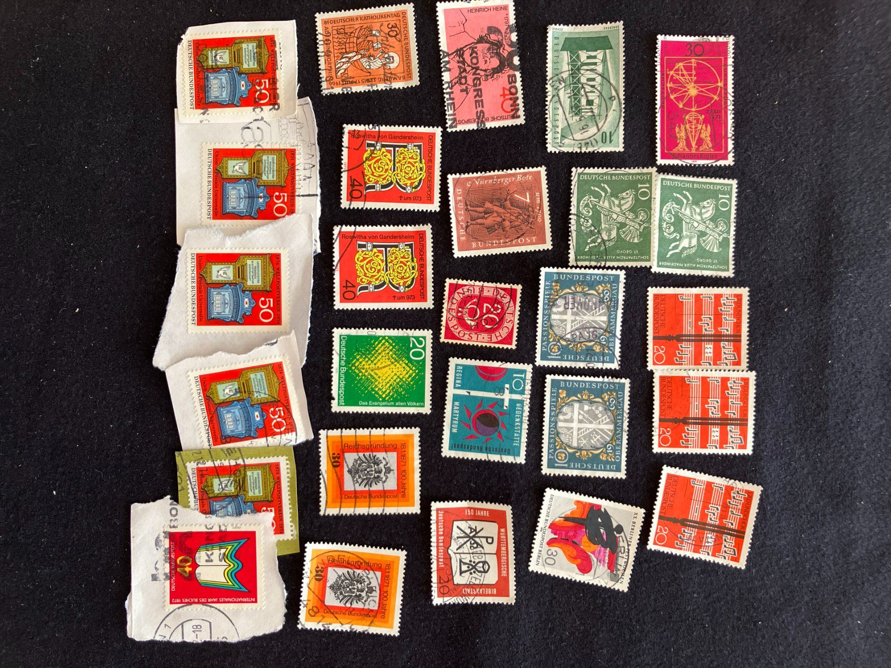 Alle Briefmarken: Briefmarken Deutsche Post, diverse Sujets – Gebraucht aus Basel von djwwpp