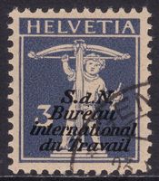 Dienstmarke BIT SBK-Nr. 31 (Tellknabe 1930) gestempelt