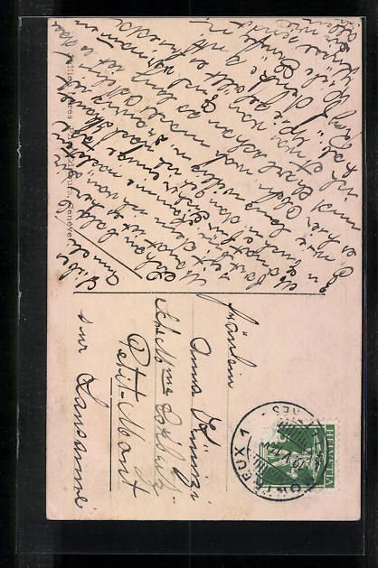 Cartoline postali: AK Glion, Chapelle Catholique, 1914 – Usato da Berlin venduto da bartko-reher 1