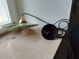 Vintage Industrielampe Deckenlampe Emaille Plafonnier Vert