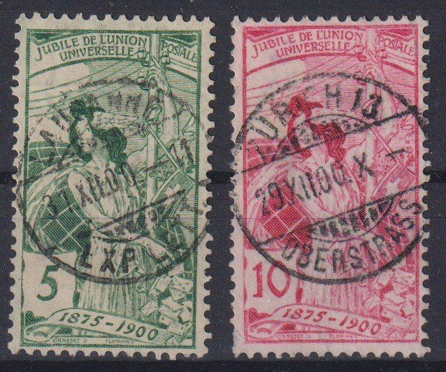 Tutti i francobolli: B30) 1900 UPU, 77C und 78C – Usato da Claro venduto da Chanty7