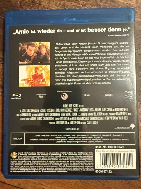 Tutti i DVDs: E R A S E R ***** ARNOLD SCHWARZENEGGER – Nuovo (secondo la descrizione) da Wollerau venduto da NERO7000 1