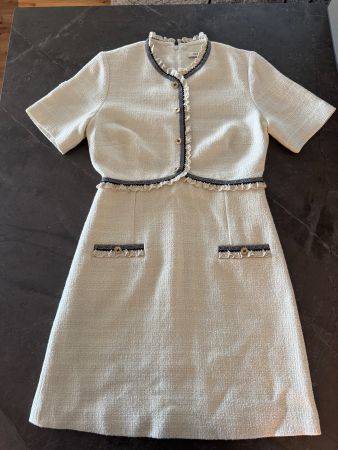 Sandro Paris Kleid (Nava) Creme-Weiss Gr.38