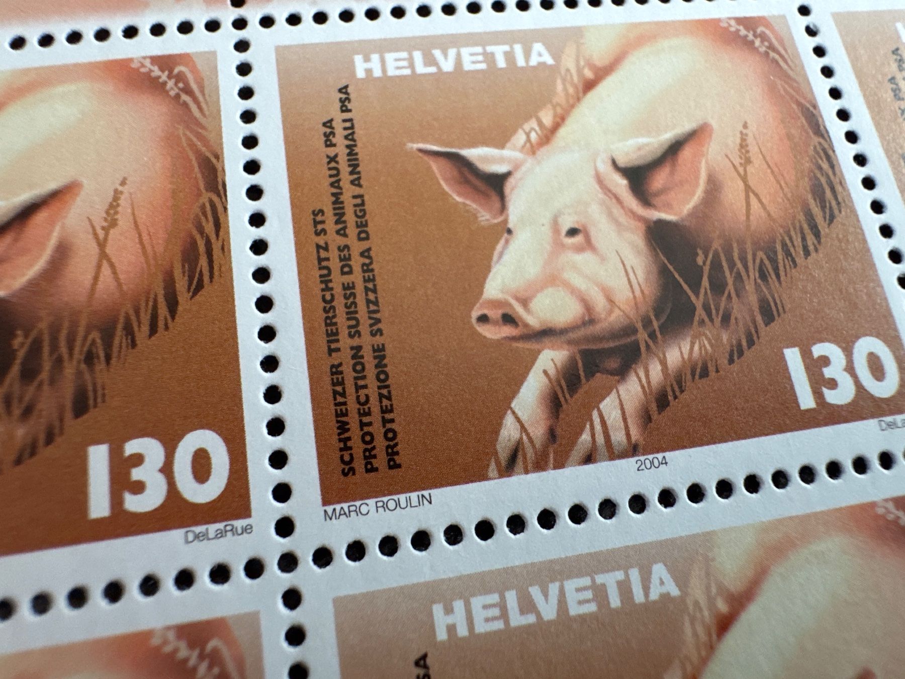 Tous les timbres: MARKEN KLEINBOGEN SCHWEIZER TIERSCHUTZ SCHWEIN, POSTFRISCH – Neuf (Voir description) à Genève par k1164 1