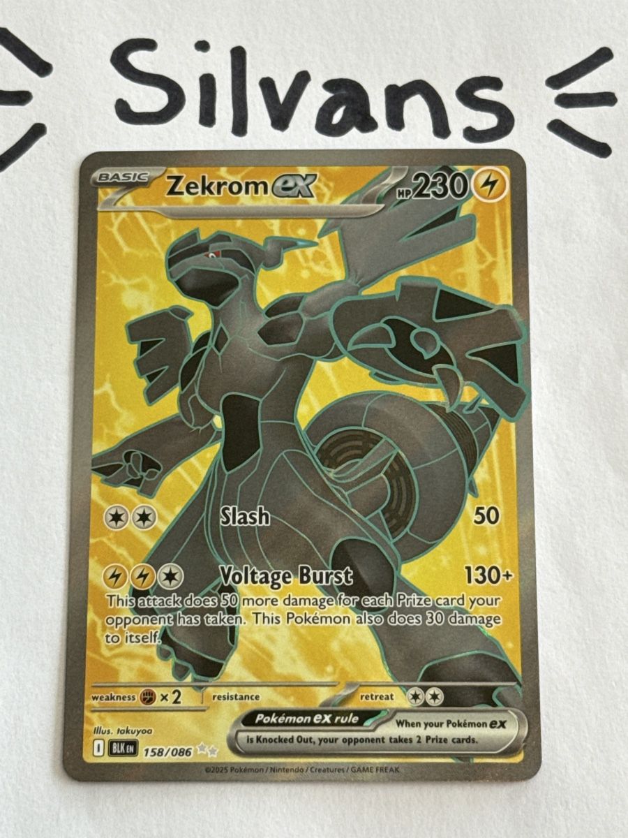 Pokémon Carte collezionabili: Zekrom ex Full Art BLK158 Black Bolt Englisch – Nuovo (secondo la descrizione) da Wil SG venduto da Silvans