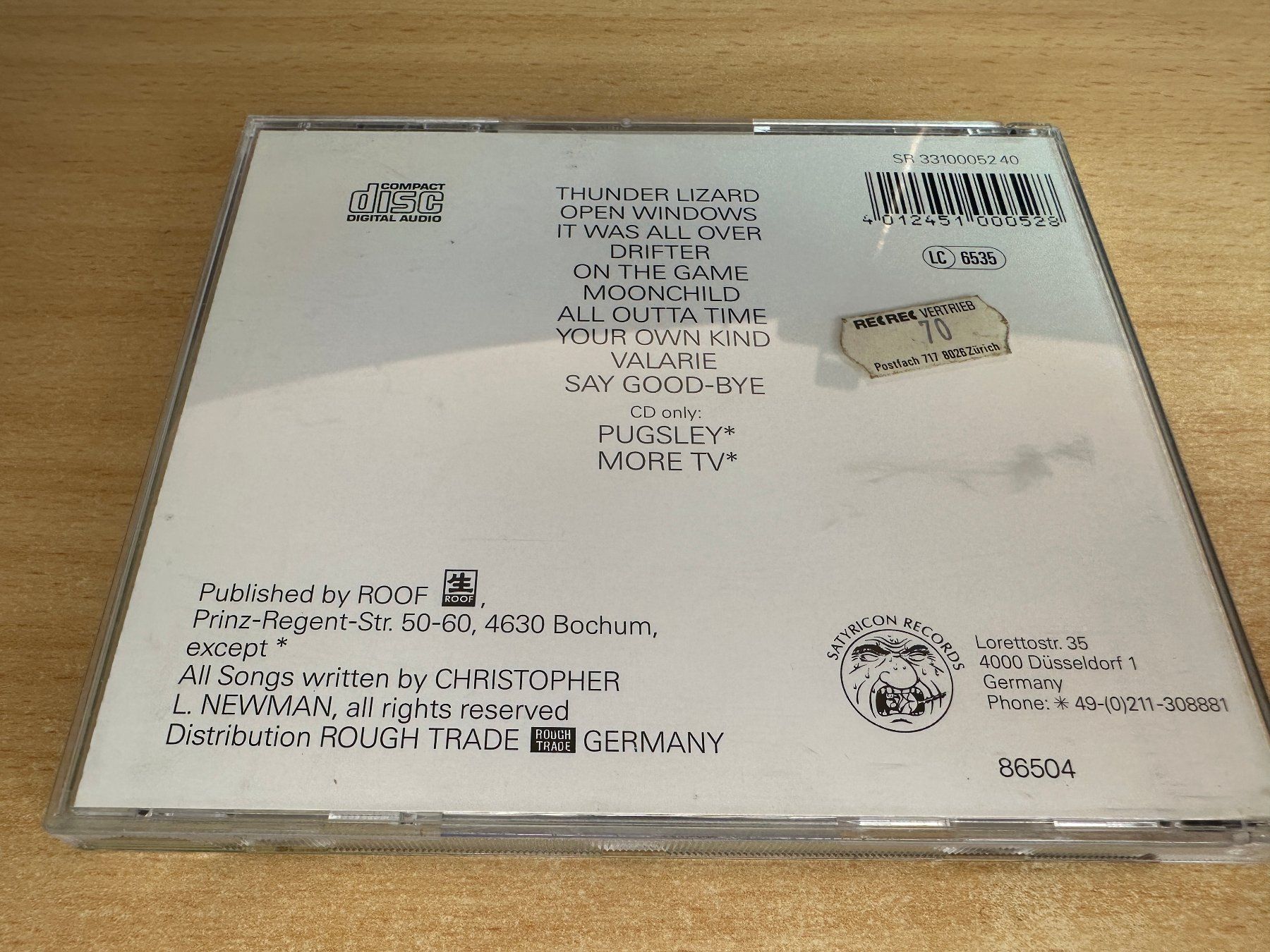 CDs: D4 Napalm Beach – Thunder Lizard – Gebraucht aus Rikon im Tösstal von Alpenmutz 1