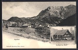 Eigenthal, Blick über den Ort mit Alpen