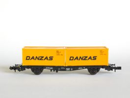 Minitrix 51 3282 00 - DB Containertragwagen Lgjs 599 - OVP