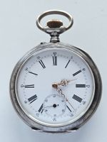 1L 401 No Name Taschenuhr römische Zahlen Silber 0.800