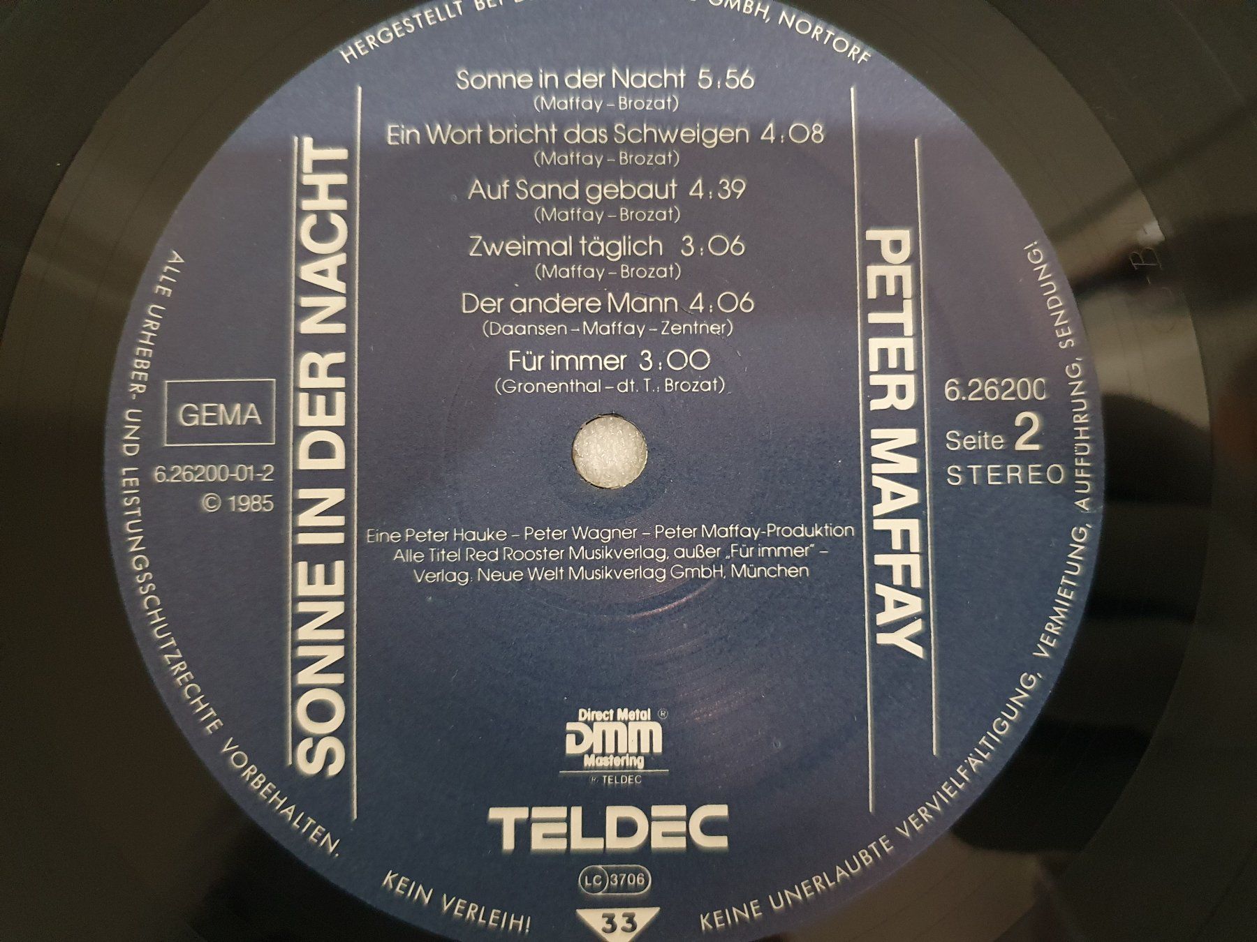 Schallplatten: Peter Maffay – Sonne In Der Nacht – Gebraucht aus Uster von Vinyl-Leidenschaft 6