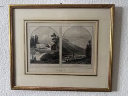 St. Moritz – Wasserfall & Bad, Stahlstich nach Rohbock
