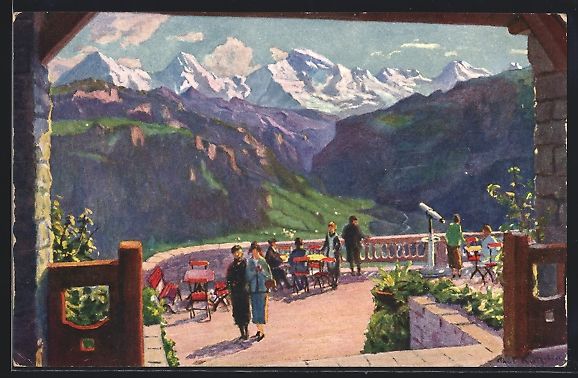 Cartoline postali: Interlaken, Hotel, Grand Restaurant Hard – Usato da Berlin venduto da bartko-reher