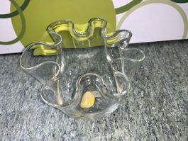 Vase Windlicht Glas-Schale Roberto Niederer Glasi Hergiswil