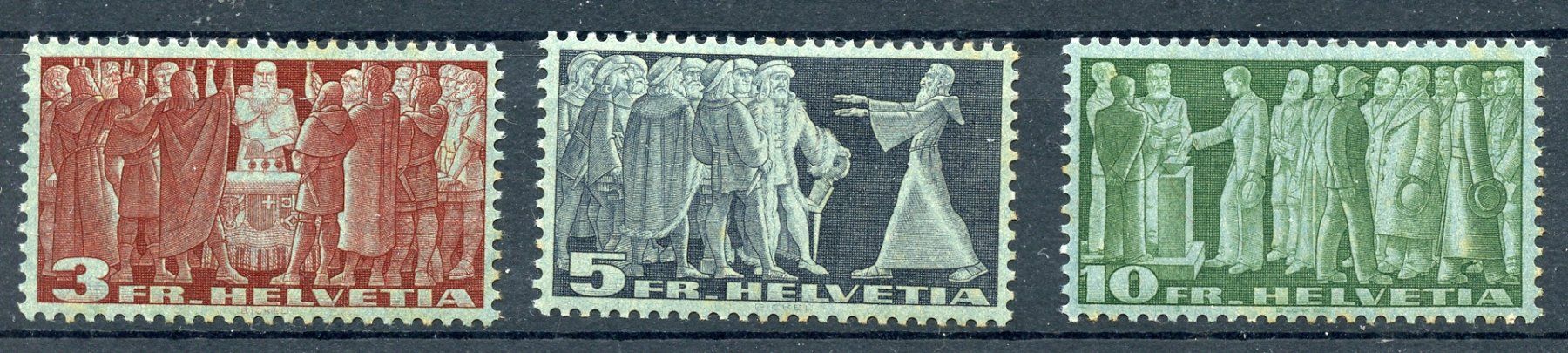 Tutti i francobolli: Zst 216 v - 218 v Falz – Usato da Steffisburg venduto da Charlamov