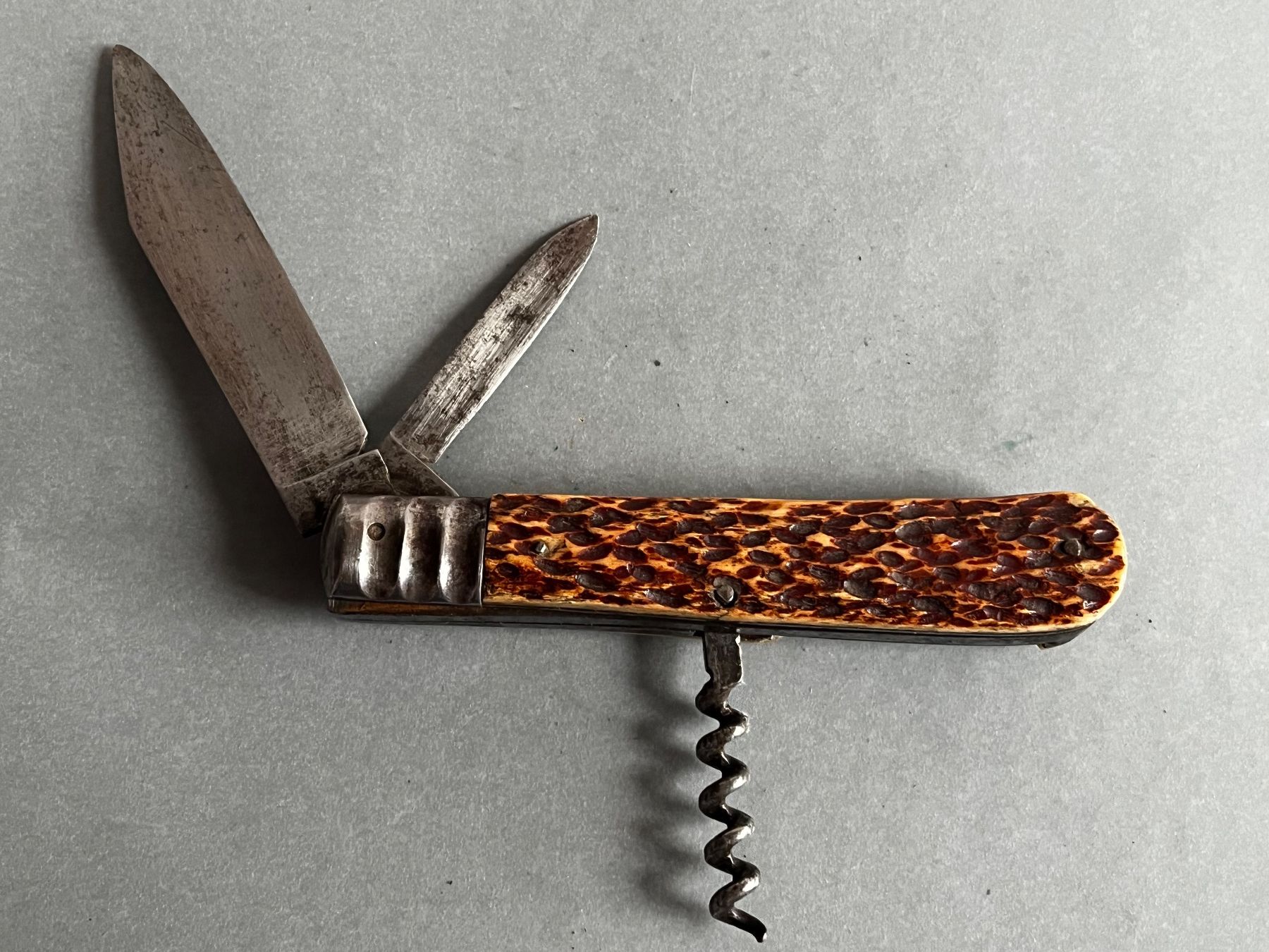 Solingen Coltelli tascabile: Sackmesser 110 mm Hirschhorn - selten – Usato da Zürich venduto da FV.vintage 1