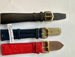 3 Stück 20mm Uhrenarmband Leder, bracelet montre