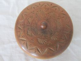 Holzkästchen, Dose mit Deckel, Handarbeit, Vintage