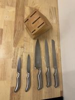 Messerblock Justinus 5 Messer rostfrei gebraucht