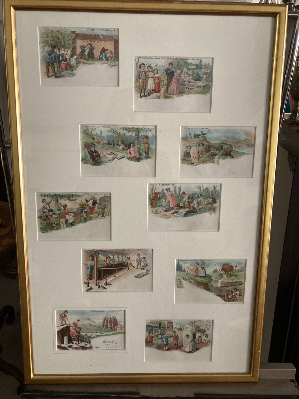 Grafica & Litografie: Schokolade Frey, Chromolithographien, Werbung der Schoggifab – Usato da Luzern venduto da rup_r6cz