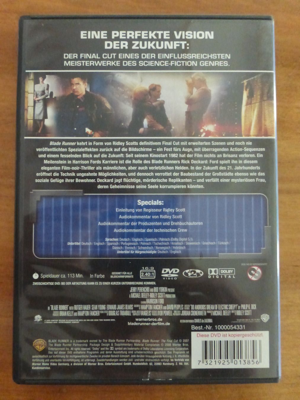 Alle DVDs: Blade Runner Final Cut Sci Fi Ridley Scott DVD – Gebraucht aus Zumikon von psisound 1
