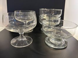 5 Dessertschalen/Glasschalen/Eisschalen aus Glas, Top!