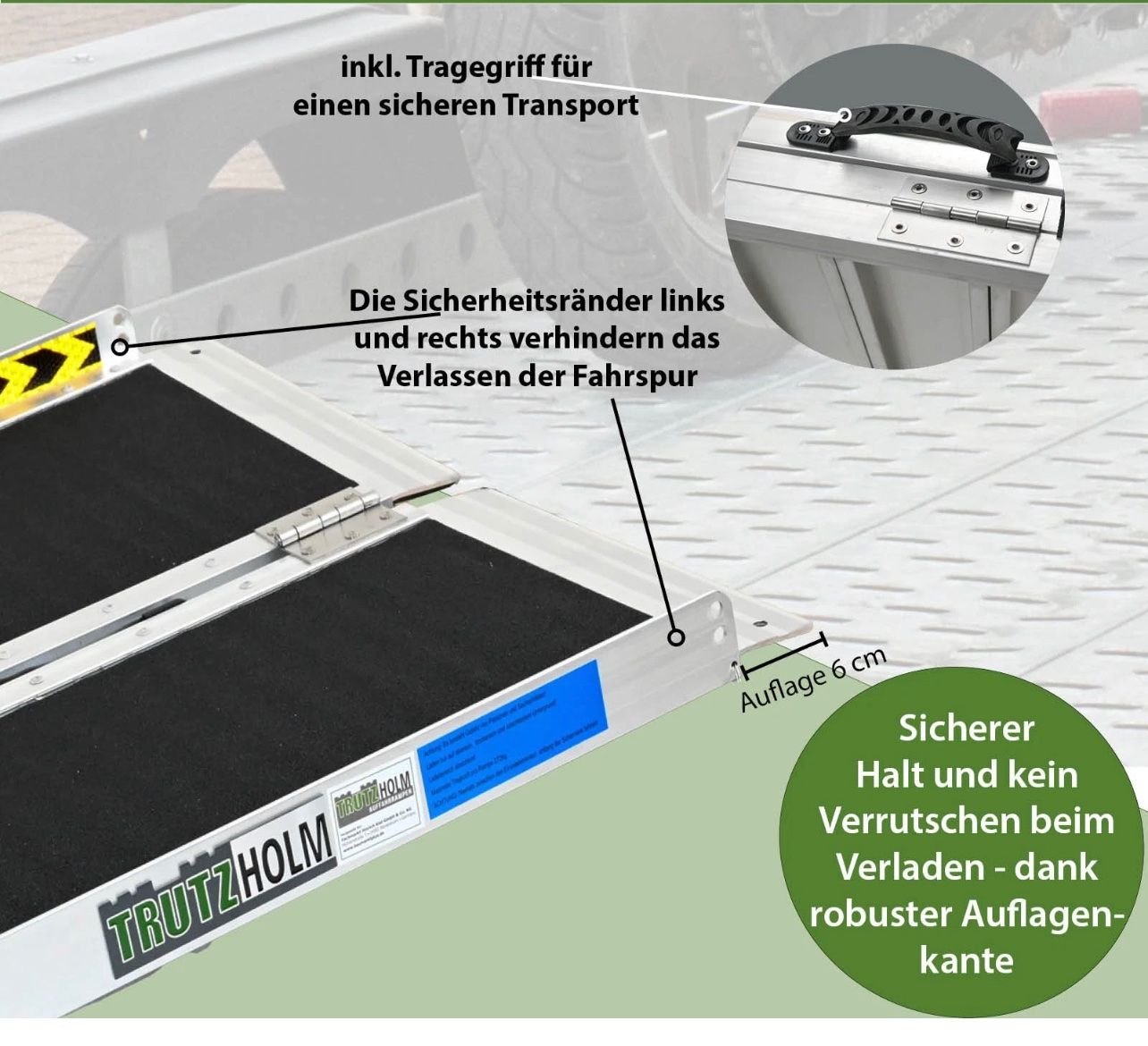 Altro: Rollstuhlrampe 184cm  Rollstuhlrampe Schwellenrampe – Nuovo e nell'imballaggio originale da Amriswil venduto da JaJa-Express 6
