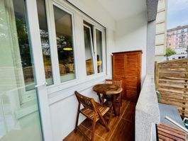 Set table rond jardin / terasse avec 2 chaises - bois