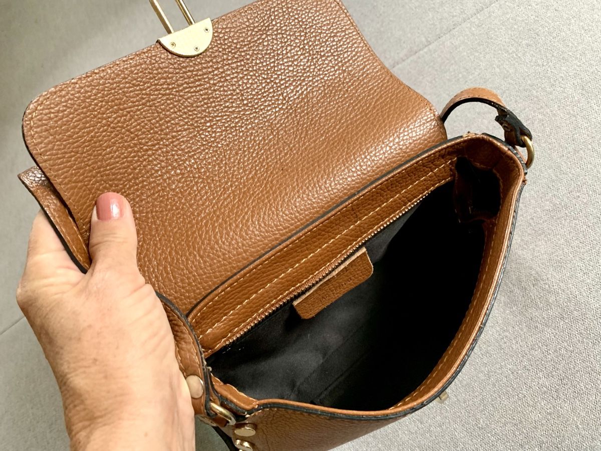 Taschen für Damen: Damen Leder Schultertasche im Cognac – Gebraucht aus Rüschlikon von topswissvintage 3