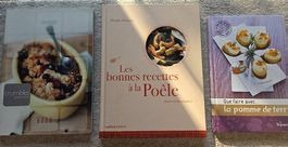 3 livres de cuisine, gratin, crumble, pomme de terre