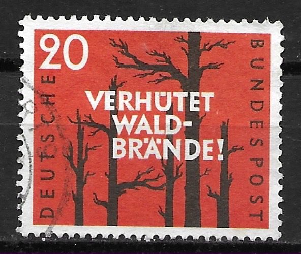 Tous les timbres: BRD 1958: Waldbrandverhütung – D'occasion à Zürich par Rainstamps