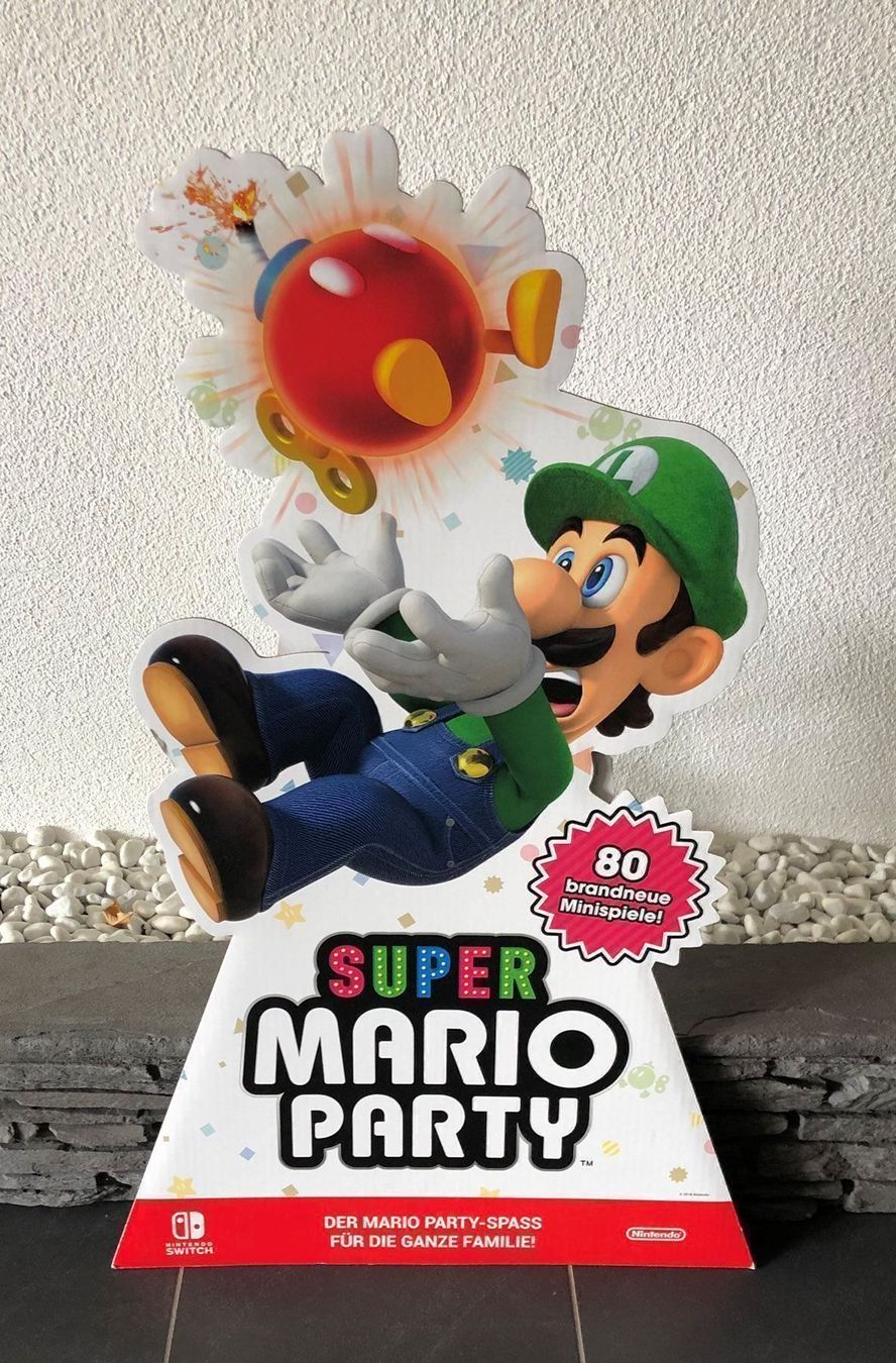 game&watch Spiele: Super Mario Party Luigi Aufsteller – Gebraucht aus Kestenholz von Matti_10