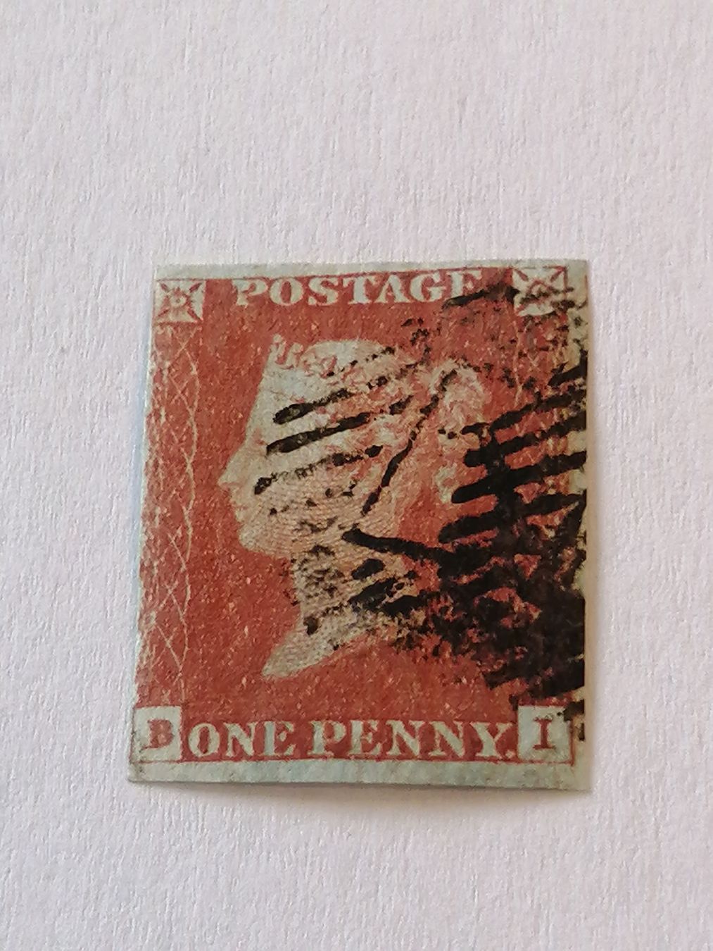 Alle Briefmarken: One Penny Red 1841  – Gebraucht aus Happerswil von tschergi