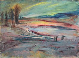 Weber, Karl. Schneeschmelze, 1943. Öl auf Leinwand