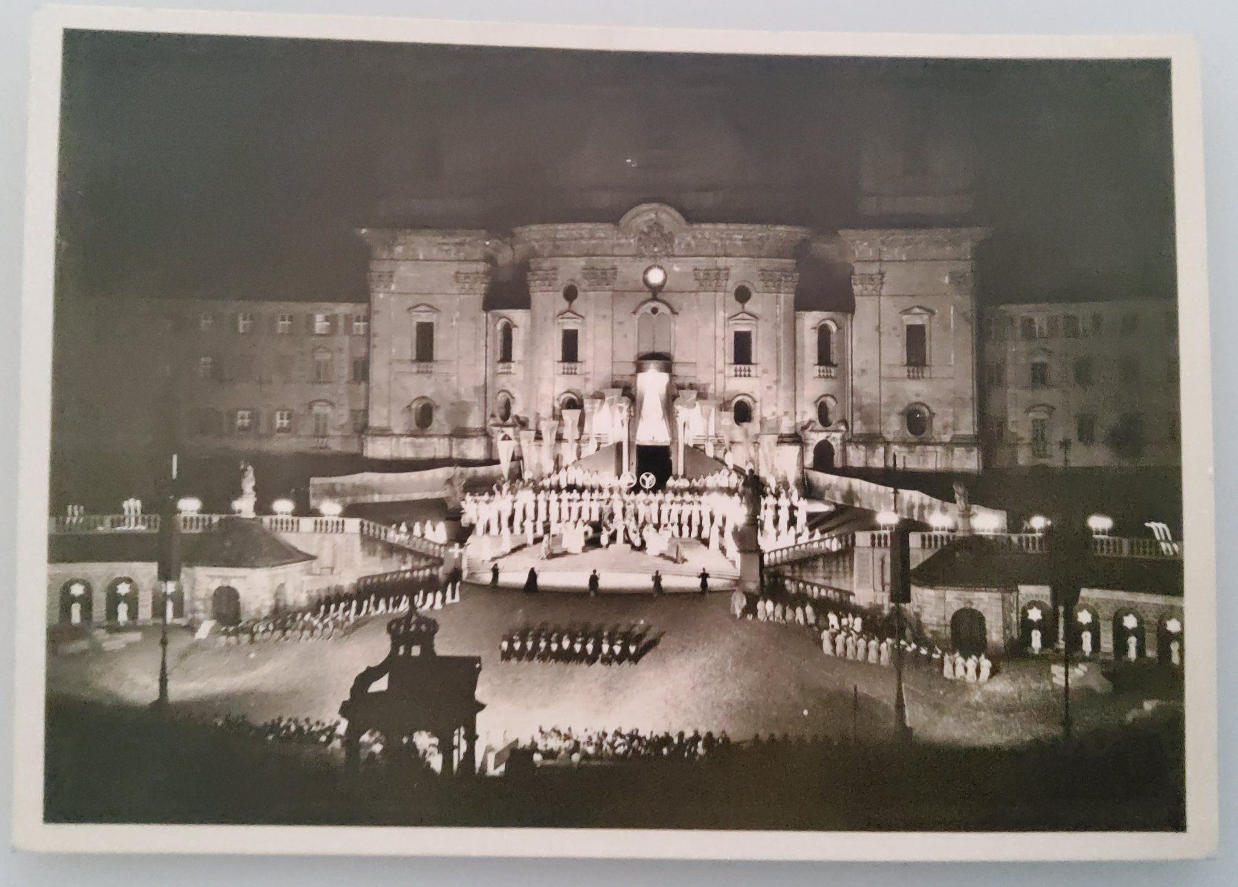 Cartoline postali: Ansichtskarte Einsiedeln, Welttheater, gestempelt 1955 – Usato da Buchrain venduto da mue_kru