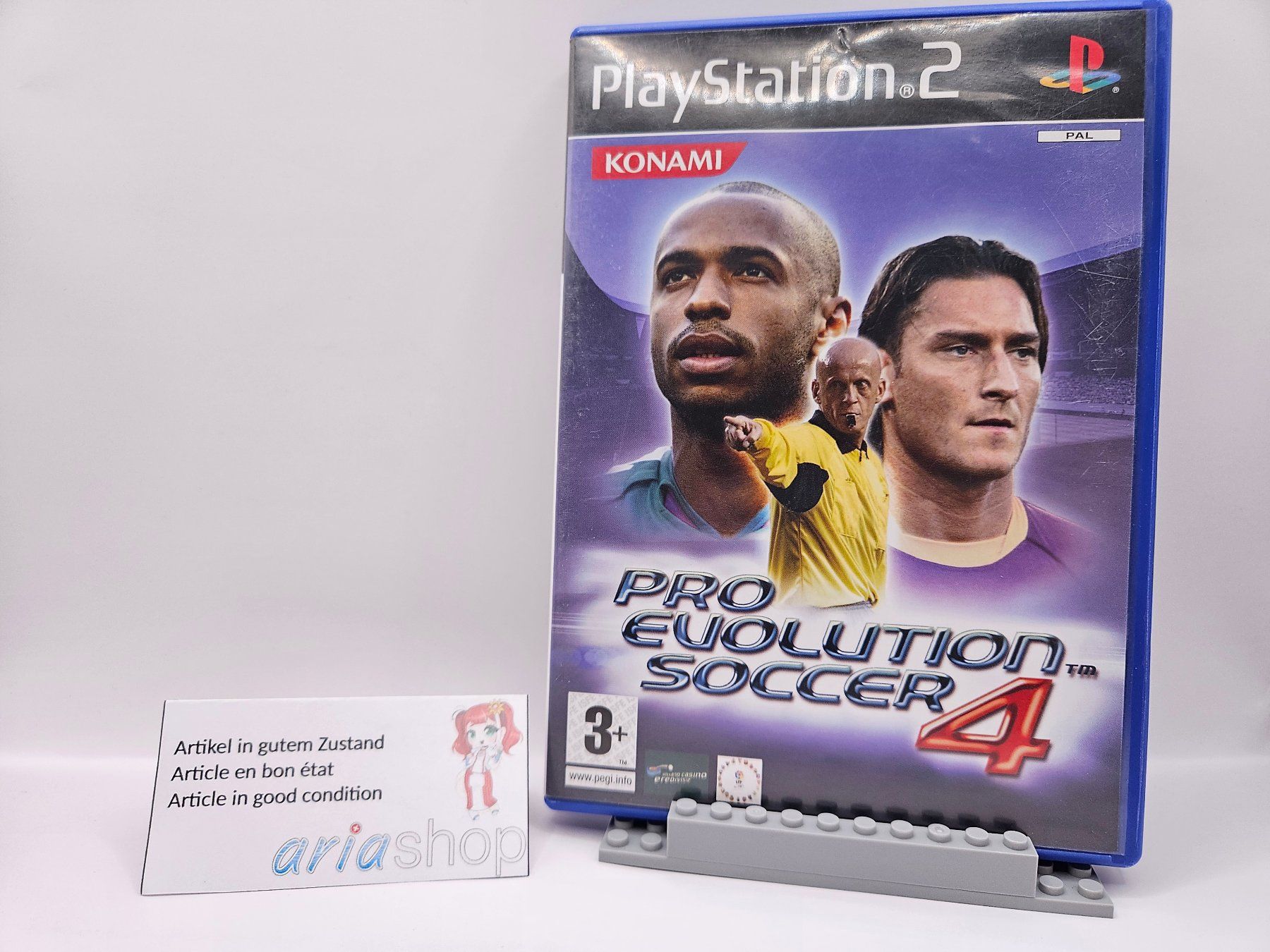 Sony Spiele: Pro Evolution Soccer (PES) 4 PS2 FR / DE / IT / EN  CIB – Gebraucht aus Hauterive NE von ariashopch