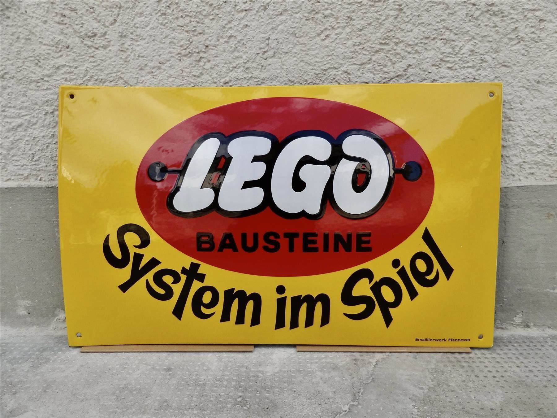 Insegne: TOLLES REKLAME EMAILSCHILD LEGO – Usato da Kerzers venduto da bottlesandboxes 1
