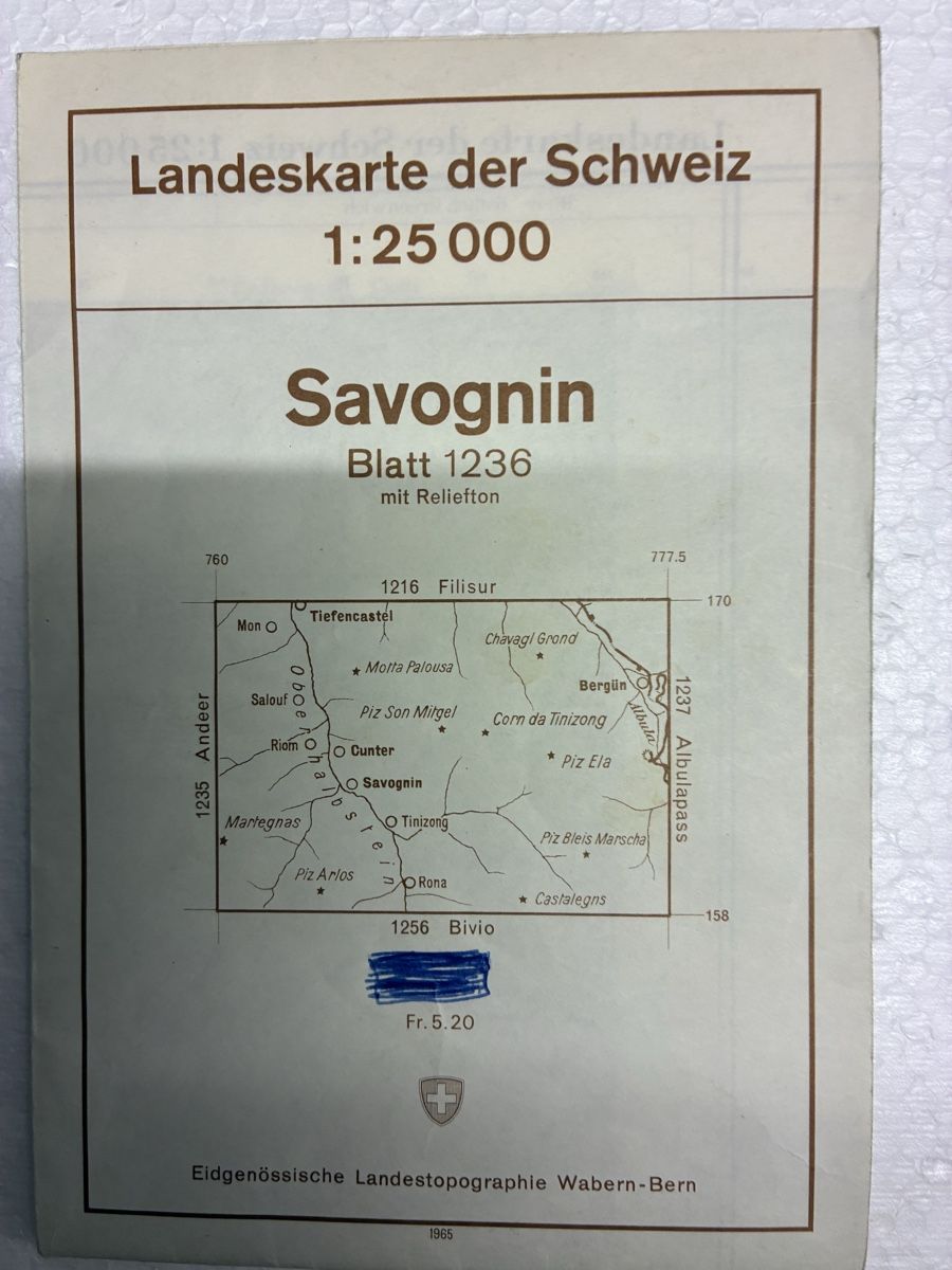 Cartine & Atlanti: 1 Landeskarte 25000 – Usato da Bubendorf venduto da Mia111