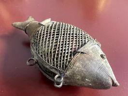 Dekorative Fischskulptur aus Metall, Vintage-Objekt ab 1 Fr.