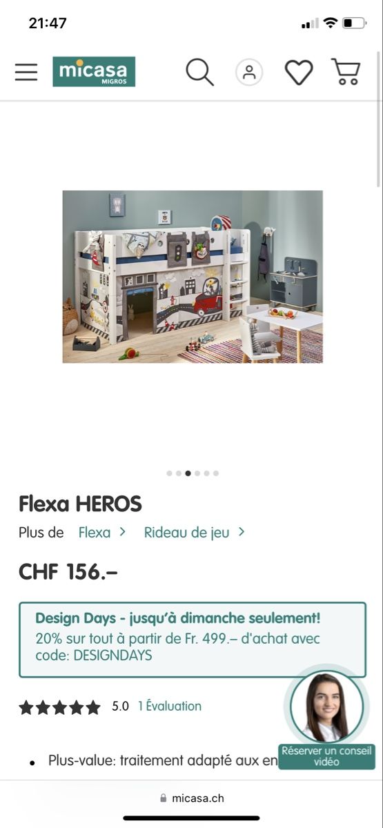 Tende: Flexa Bettvorhang, Taschen & Kissen – Usato da Nyon venduto da Ninuscka