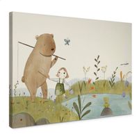 Leinwandbild Anglerfreunde 45x30cm (neu, UVP 57.90 Fr.)