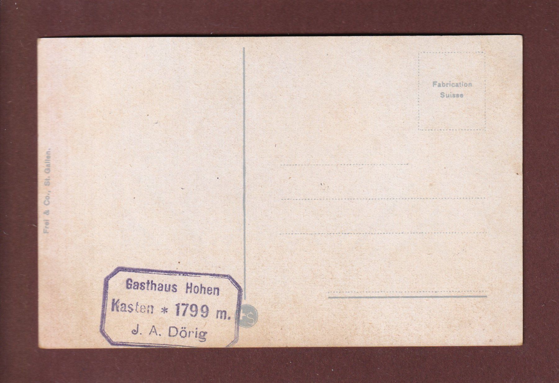 Cartoline postali: HOHEN KASTEN – Usato da Pully venduto da nicecards 1