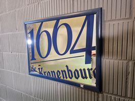 1664 de Kronenbourg Werbespiegel, Vintage Beer Wall Mirror