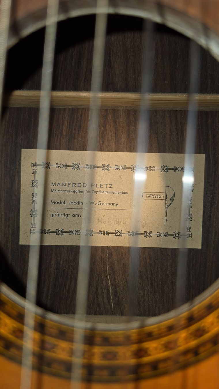 Strumenti musicali: Gitarre Manfred Pletz 1976 – Usato da Hausen am Albis venduto da M.Kurz 3