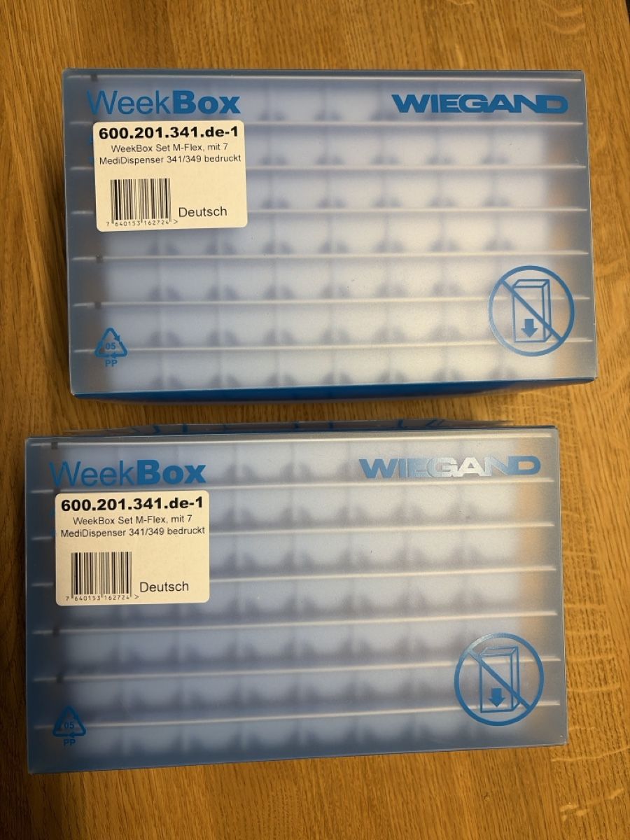 Contenitori & Simili: WeekBox Set M-Flex, 2 Stk. Medikamentenbox, Wiegand – Usato da Höri venduto da and_ml9x